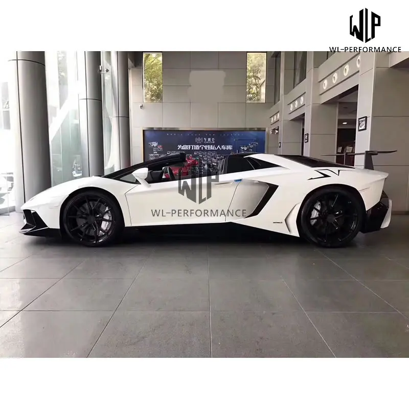 LP700 к LP750 стекловолокно передний бампер задний спойлер для Lamborghini Aventador LP750-4 Superveloce автомобильный Стайлинг 11-15