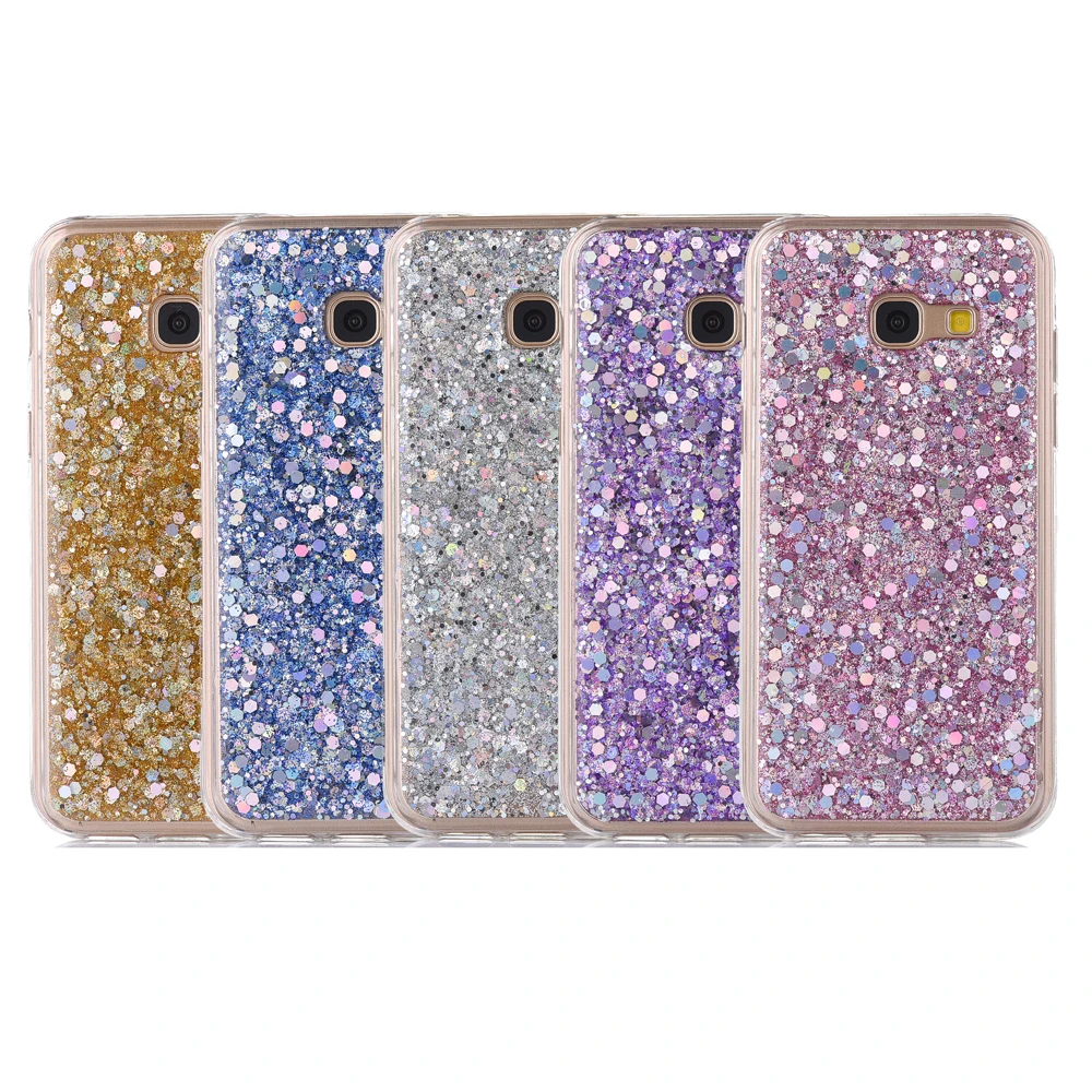 

Transparent Phone Case For Samsung A320 A520 A6 2018 Silicon Bling Glitter Girl Cases Cover For Galaxy J5 J7 Prime Capa Fundas