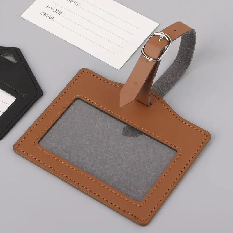 2019 Tag Travel Suitcase Bag PU Leather Id Tags Address Label Baggage Card Holder For Men Women 2019 Tag Travel Suitcase Bag PU Leather Id Tags Address Label Baggage Card Holder For Men Women