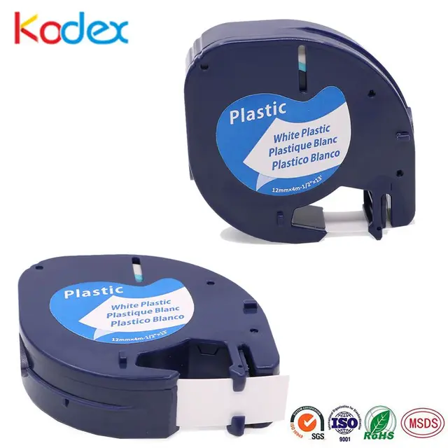 Best Price Kodex 2pcs 91201 label tapes 12mm black on white compatible Dymo LetraTag 91201, 59422, 91221 for LT-100H label maker Best Price Kodex 2pcs 91201 label tapes 12mm black on white compatible Dymo LetraTag 91201, 59422, 91221 for LT-100H label maker