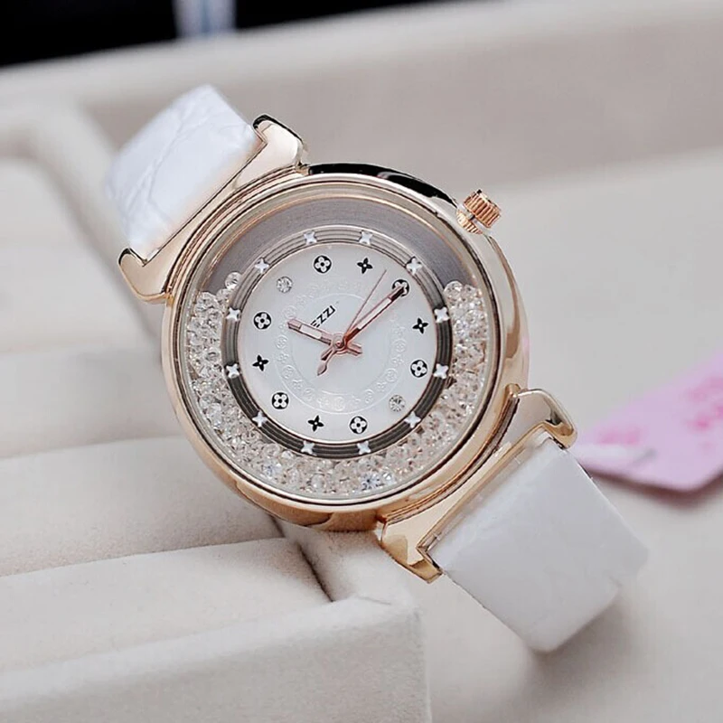 Prix pour Mode KEZZI Marque Montre Femmes Strass Montre À Quartz Dames Bracelet En Cuir Montre 5 couleurs Alliage Prix pour Mode KEZZI Marque Montre Femmes Strass Montre À Quartz Dames Bracelet En Cuir Montre 5 couleurs Alliage
