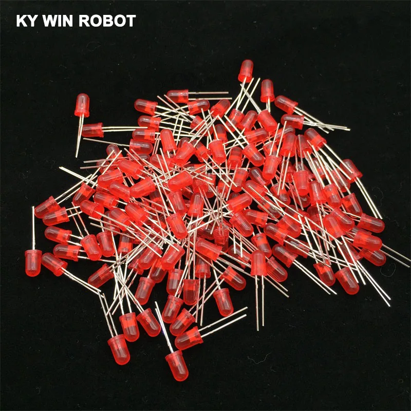 100pcs 5mm LED Diode 5 mm Assorted Kit  White Green Red Blue Yellow DIY Light Emitting Diode 