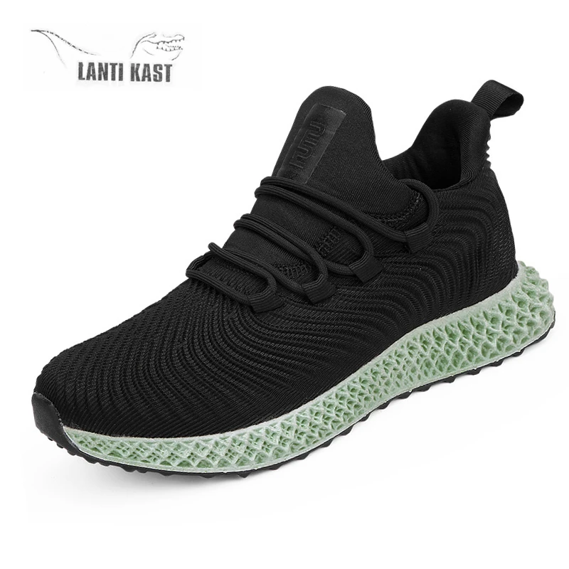 

Men Casual Sports Shoes Sneakers Male Flats Lace Up 4D Mesh Running Sneakers Breathable Lightweight Plus Size 