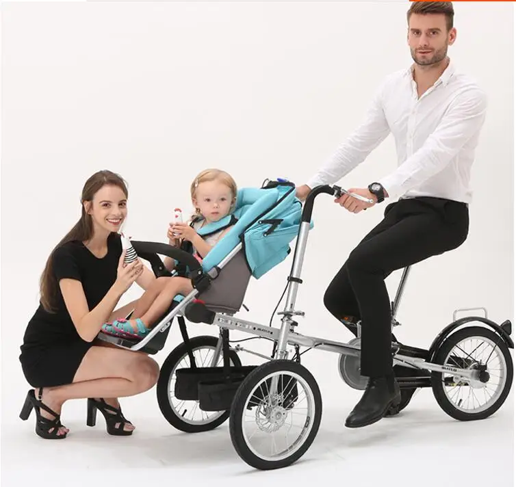 Carrinho de Bebê Carrinho de Criança Nova Moda Bebê Taga Bicicleta Triciclo Bicicleta Taga Bicicleta Triciclo Pode Colocar Pode Acomodar 26 Cheap stroller bike