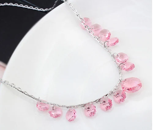 Эффектное ожерелье новые женские Роскошные Кристаллы от Swarovski Изысканная