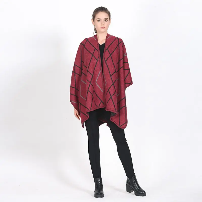 Women Cashmere Scarf Luxury Brand Rhombus font b Tartan b font Foulard Thick Pashmina Shawls Winter