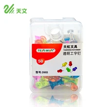 50 шт./лот DIY прозрачные цветные Thumbtacks нажимные булавки художественные ногти пробковая доска карта Pin Kawaii Канцелярские Принадлежности для офиса