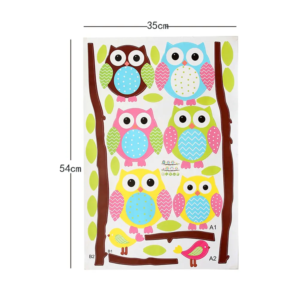 Owl Wall Stickers For Kids Rooms A16 (4)