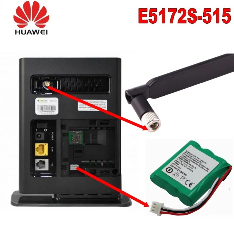 Набор HUAWEI E5172S-515 4 г LTE маршрутизатор и антенна и 1000 мАч батарея