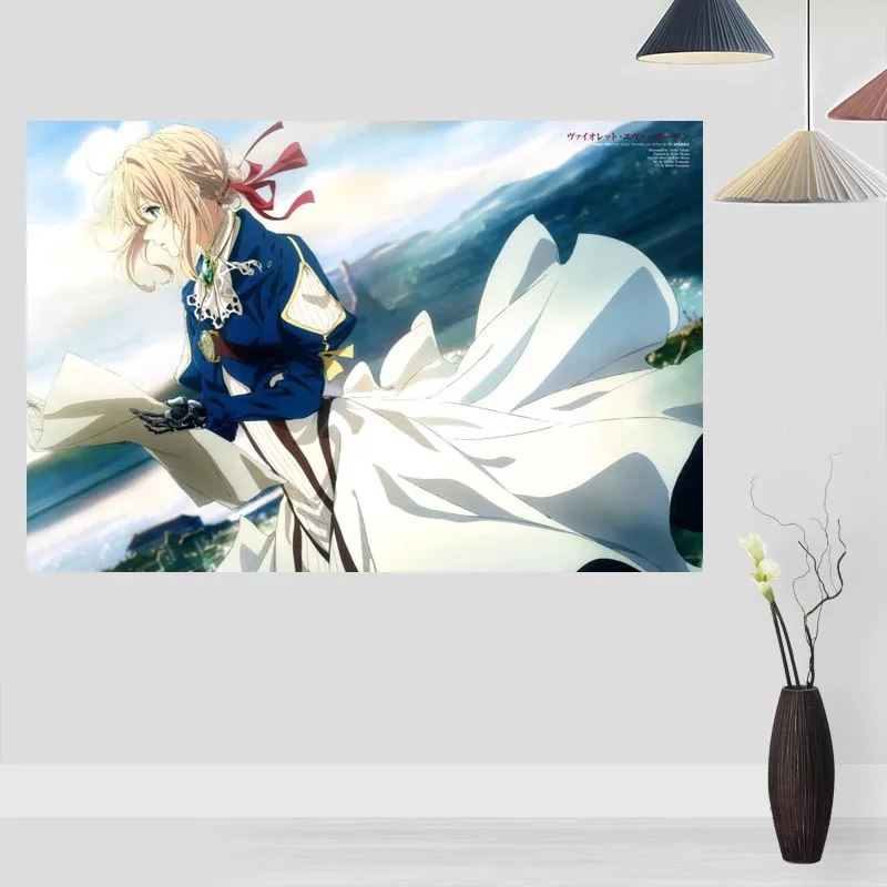 Настенный постер фиолетовый Evergarden на заказ для гостиной художественный