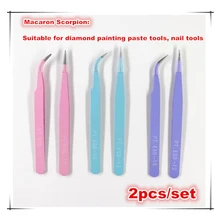 

Diamond Painting Tools 2pcs Fast Pasted Rhinestone Tweezers Stainless Diamond Embroidery Tweezers Diamond Mosaic Accessories