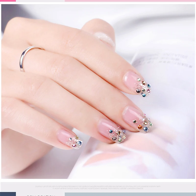 Клей для дизайна ногтей похожий на SWA Crystal Rhinestone 1440 шт./лот ss20 4 6 8 мм AB Стразы без