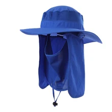 Горячее предложение! Распродажа! 360 градусов солнцезащитный козырек Рыбацкая Кепка с покрывалом с широкими полями Съемная дышащая быстросохнущая лицевая крышка Лоскут Шапки для уличных видов спорта Th