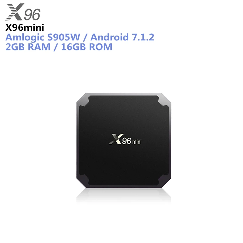 

X96mini Android 7.1 TV BOX 1GB/2GB 8GB/16GB Amlogic S905W Quad Core Smart Media Player 64Bit 2.4GHz Wifi 4K H.265 Set-Top Box