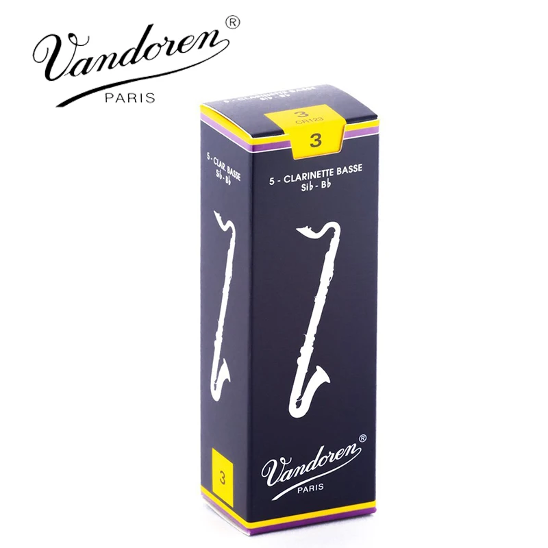 Originale Francia Vandoren Clarinetto Basso Tradizionale Ance Cr1225/Cr123 Forza 2.5 #3.0 # Scatola Di 5 [Trasporto Libero]
