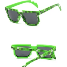 Fashion shunglass Vintage Square Novelty Mosaic Sun Glasses Unisex Pixel Sunglasses Trendy Minecraft Glasses Baby sunglass