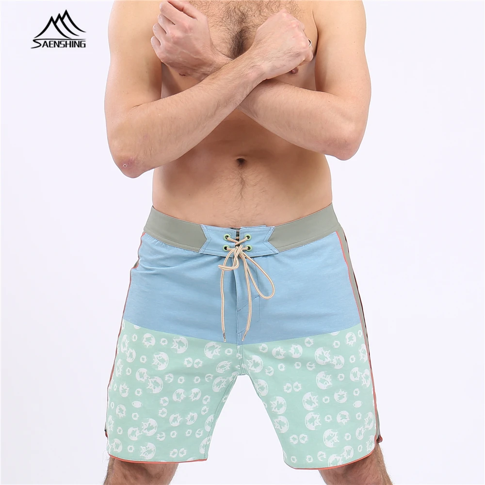 SAENSHING الشاطئ مجلس السراويل الرجال ملابس السباحة سراويل للسباحة الذكور تصفح سروال سباحة قصير عالية الجودة تنفس ملابس السباحة برمودا