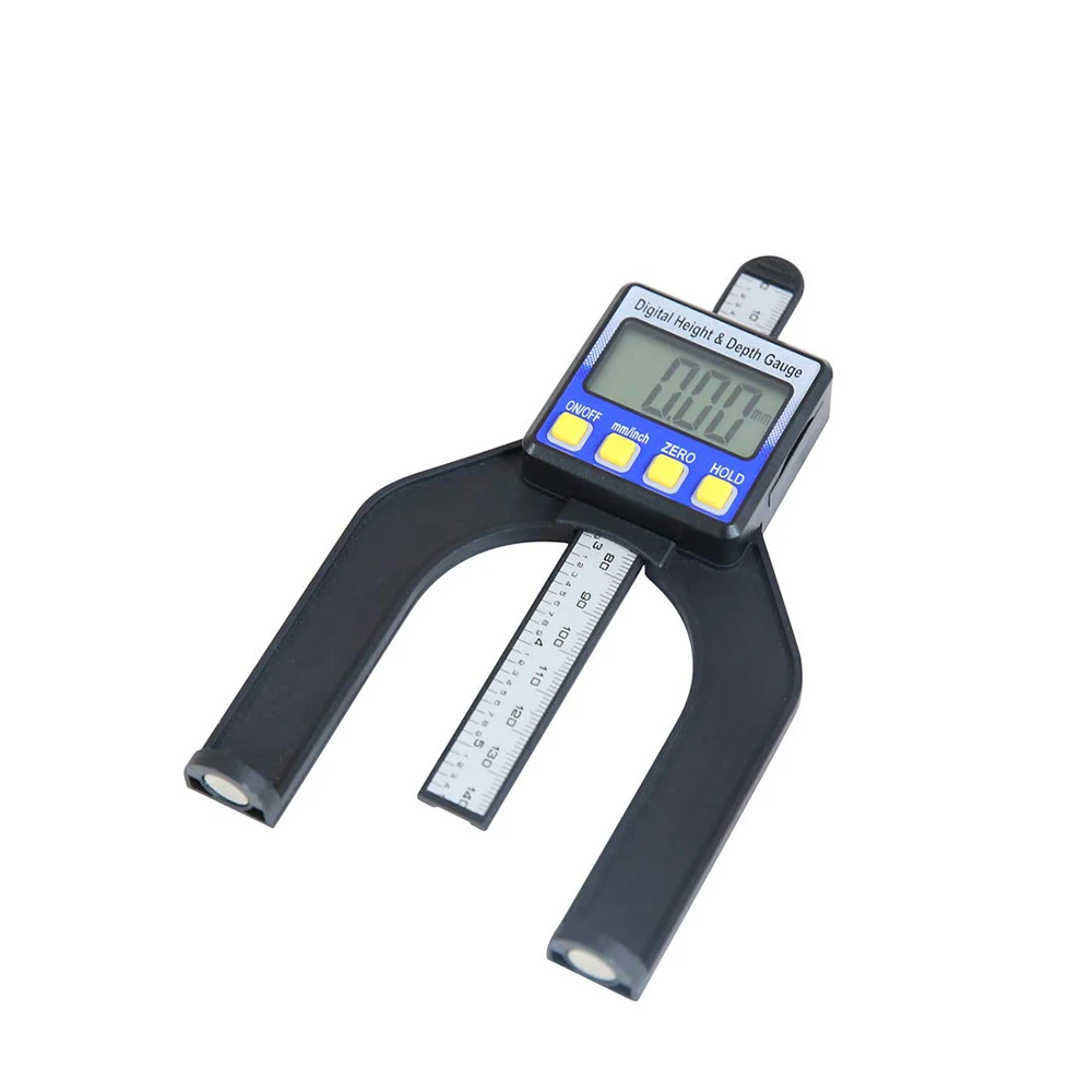 Digital Depth Gauge Digital Tread Depth Gauge LCD Magnetic Self Standing Aperture 80mm Hand Routers