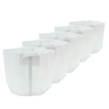 

5x Nonwovens Plant Grow Bags Smart Pots Container White