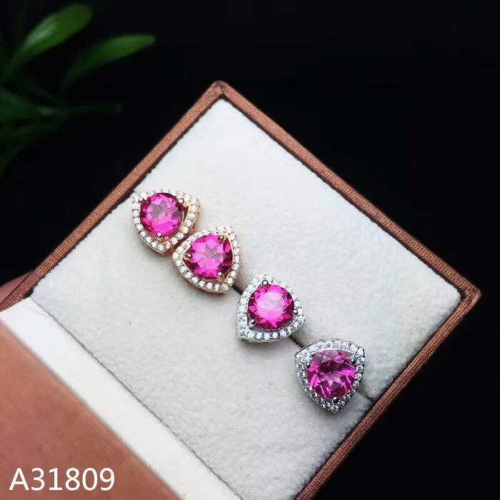 

KJJEAXCMY boutique jewelry Jimei wholesale 925 sterling silver inlaid with pink topaz drop orchid butterfly