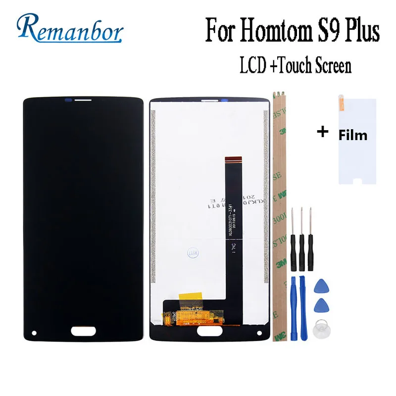 Remanbor For Homtom S9 PLUS LCD Display and Touch Screen 5.99 Inch Repair Parts Accessory+Tools+Adhesive+Film | Мобильные телефоны