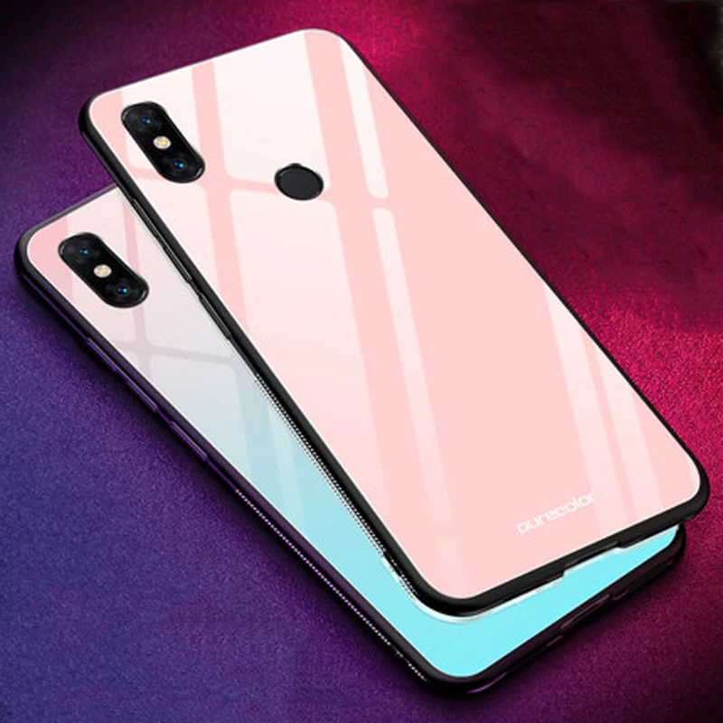 Чехол для Xiaomi mi Mix 3 градиентный чехол из закаленного стекла с мягкими краями 6 39