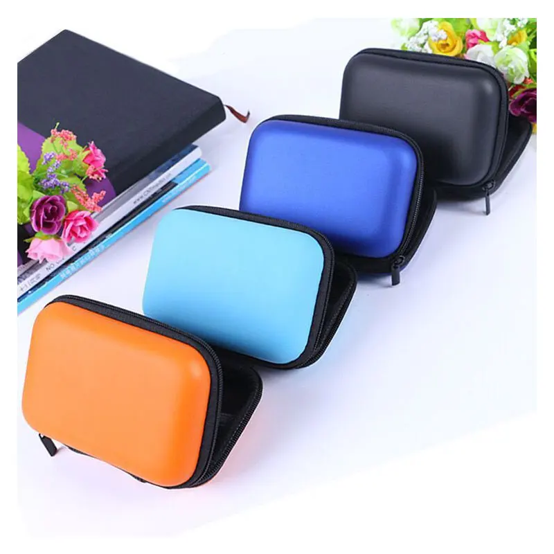 Colorful Headphone Case Travel Storage Bag Headphone Protective Storage Box For Earphone Data Cable Charger Coin Case Container