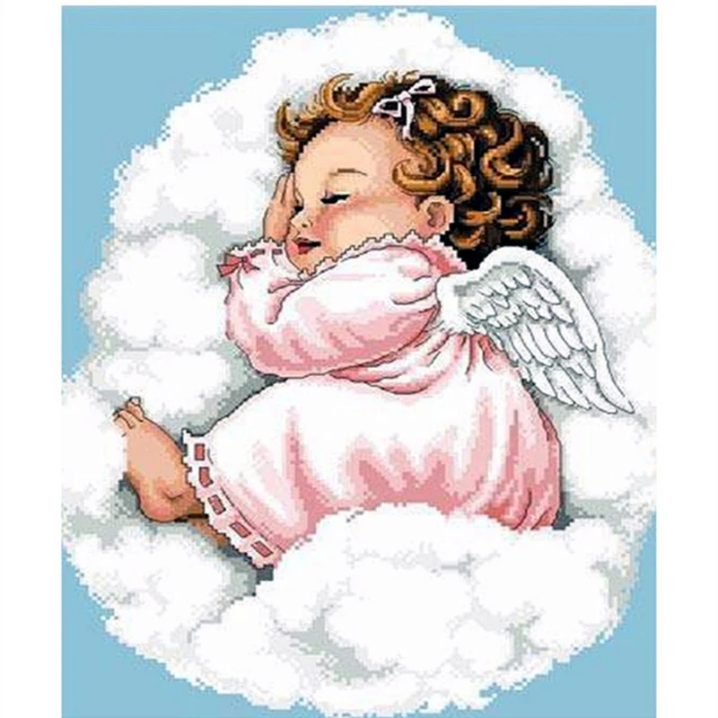 NEW-Full-square-diamond-embroidery-5D-diamond-mosaic-cross-stitch-picutre-of-rhinestones-two-children-home