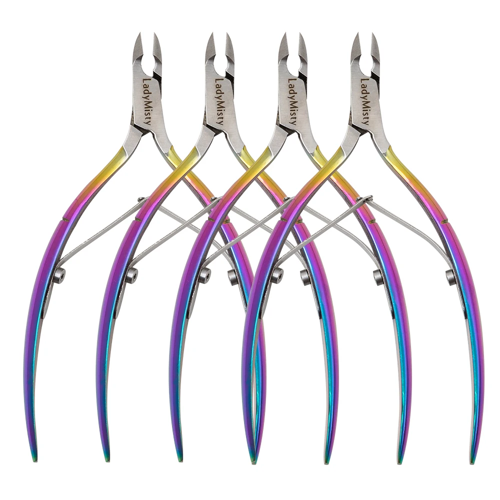 

Rainbow Color Nail Cuticle Clippers Fingernail Nail Scissor Stainless Steel Nail Dead Skin Remover Manicure Tools