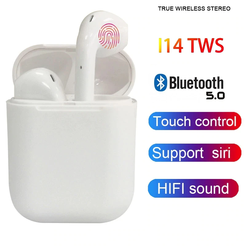 

Ture I14 Tws Bluetooth 5.0 In-ear Earphones Wireless Sterero Headsets Earbuds Touch Control Bass Headphones For All Smart Phone