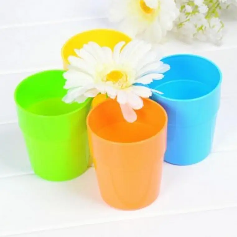 8PCS/Set Cups & Saucers Colored plastic cups Cups of tea beverage can