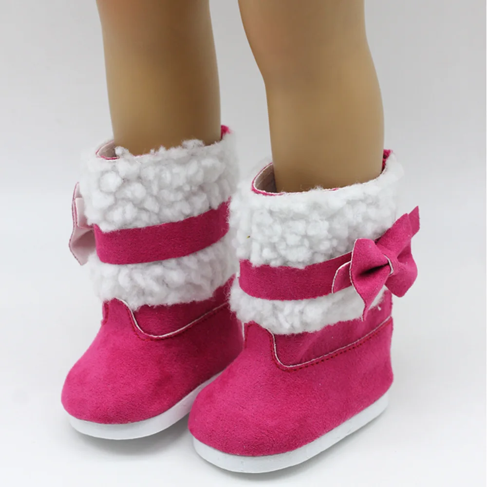 Обувь для куклы розовые детские теплые ботинки обувь для куклы подходит 43 см новорожденная кукла и американская кукла аксессуары