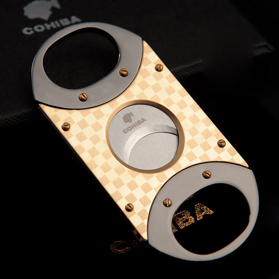 Details about   Double Blades Stainless Steel Cigar Cutter Pocket Gadgets Cuban Cigars Scissors