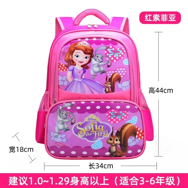 Disney frozen princess backpack primary school bag new cartoon cute children bookbag boys girls reduce the negative bag - Цвет: 2