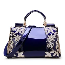 Женская сумка из лакированной кожи, брендовая сумка на плечо, роскошная Модная Сумка-клатч, блестящий дизайн, лакированная сумка-мессенджер со стразами