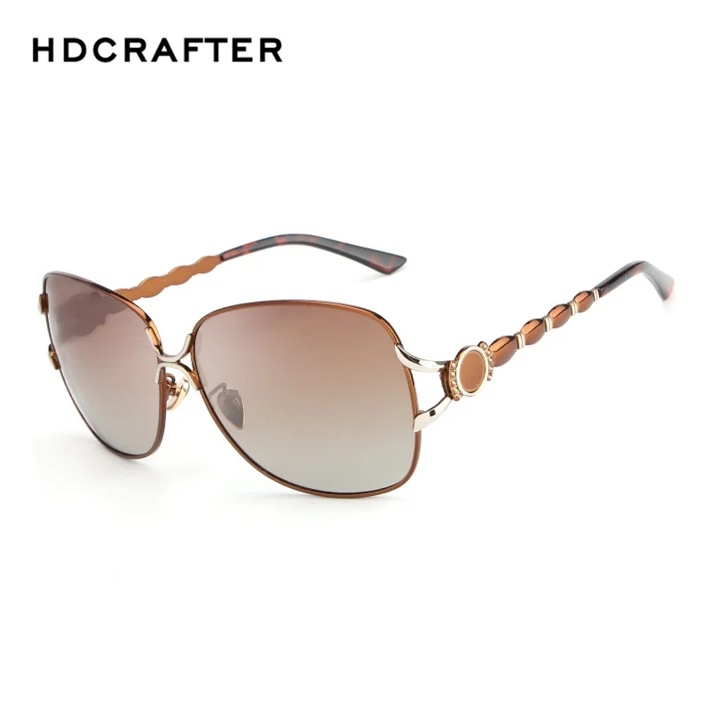 Брендовые дизайнерские солнцезащитные очки, женские поляризованные элегантные женские солнцезащитные очки, женские очки UV400 Oculos De Sol Shades - Цвет линз: brown tea