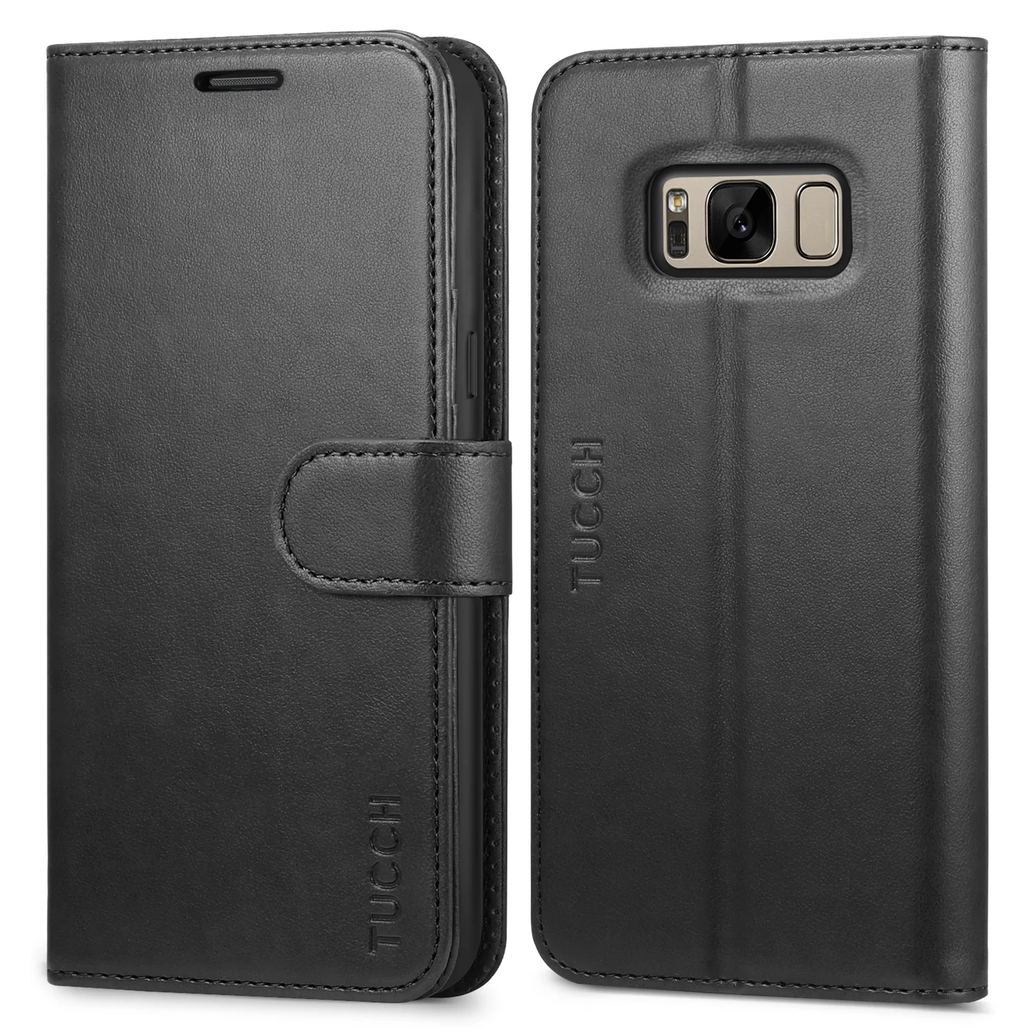 Tuch бумажник чехол для Galaxy S8 с стоящим просмотром ТПУ внутренний корпус отделения