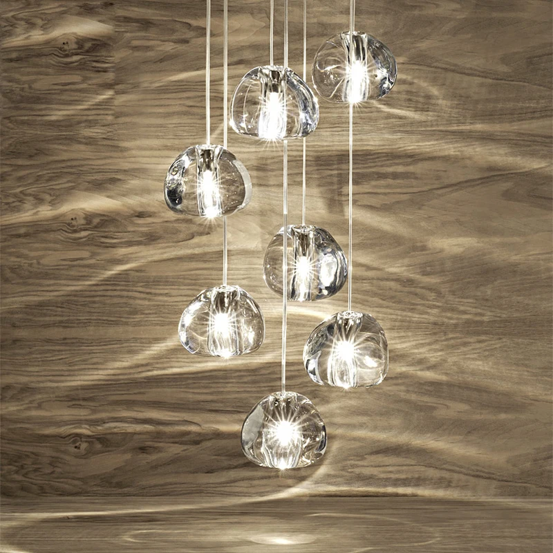Glass Water drop Crystal Creative Pendant Light European style Luxury
