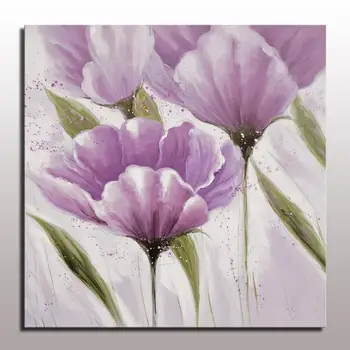 

Handmade decorative modern simple abstract flower oil painting wall hanging art for living room canvas wall art oil paint
