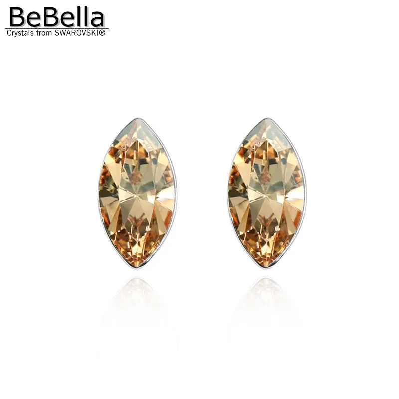 Женские серьги гвоздики с кристаллами BeBella marquise изготовленные элементами Swarovski