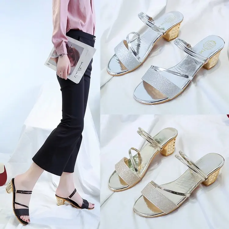 HKJL 2019 summer sandals new women's sandals chunky sandals women's high heels fashion sandals Korean version A361