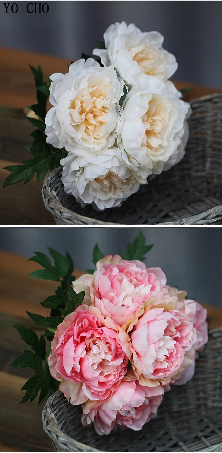 autumn decoration peonies flower bouquet for wedding home decoration (5)