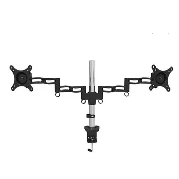 

HONGHUA 13"-27" Dual Monitor Holder Full Rotation LED LCD Desktop Clamping Computer Mount Arm
