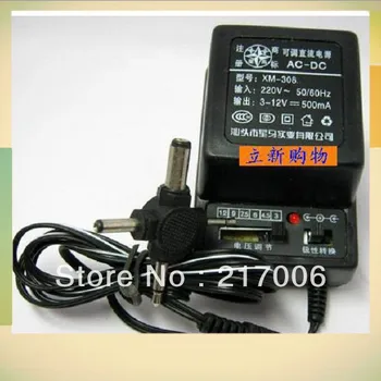 

ar Horse brand XM-308 transformer adju able supply 3-12V 500mA cross plug transformer.free shipping