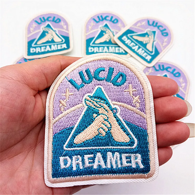 Wholesale 5pcs dreamer embroidered patches iron on patches clothing diy