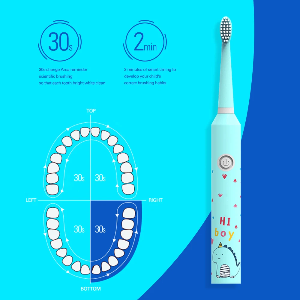 New 3 Modes Children Sonic Electric Toothbrush Cartoon Pattern for Kids with 2 DuPont Bristles Electric Tooth Teeth Brush Heads New 3 Modes Children Sonic Electric Toothbrush Cartoon Pattern for Kids with 2 DuPont Bristles Electric Tooth Teeth Brush Heads