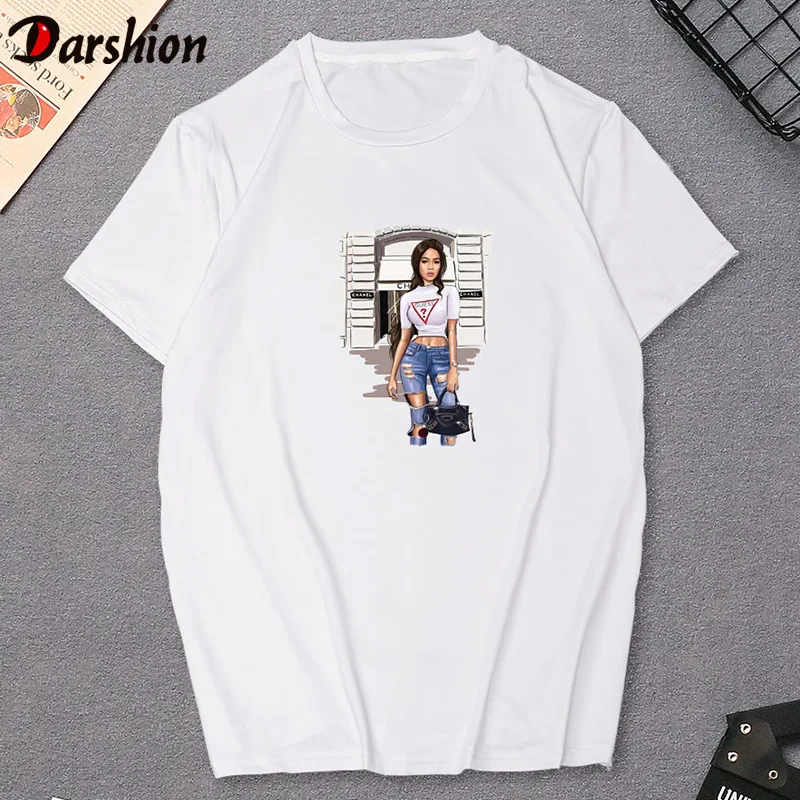 

New Arrival Women T Shirt 2019 summer short sleeve round neck harajuku printing tee Casual fashion Female