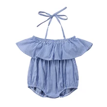 Emmababy для Одежда для детей; малышей; девочек полосатый комбинезон с одним плечом комбинезон От 1 до 6 лет