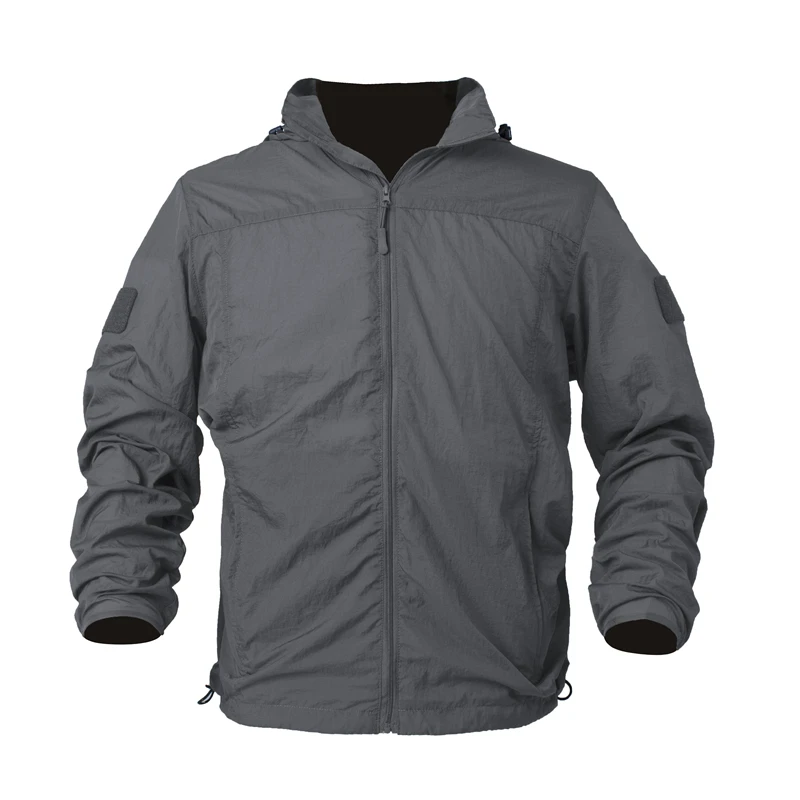 

Lightweight Portable Waterproof Tactical Jacket Men Summer Breathable Military Army Thin Hoodie Skin Jackets Plus Size S-5XL