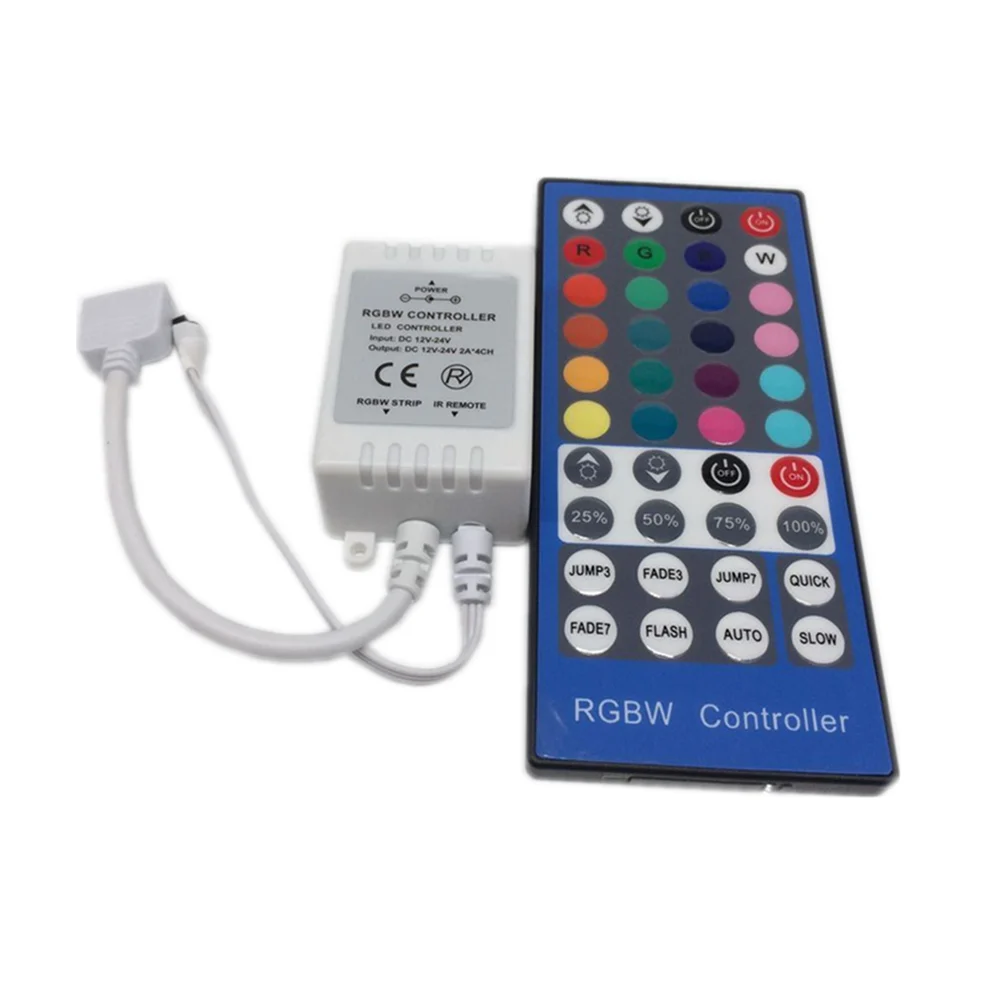 DC12V - 24V LED RGBW Controller Dimmer 40 Keys Remote Control For RGBW RGBWW 5050 SMD LED Strip light dc12v 24 44 keys rgb controller remote ir wireless dimmer led controller controle for 2835 3014 3528 5050 rgb led strip light